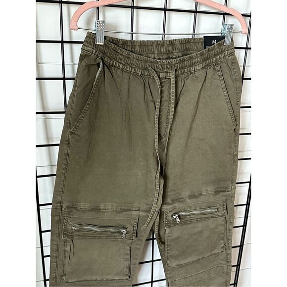 American Bazi Olive Green Cargo Twill Joggers sz medium NWT‎ - Picture 3 of 10